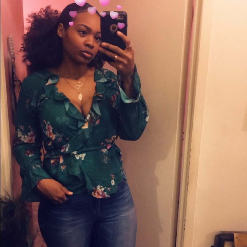 Floral Green Shirt